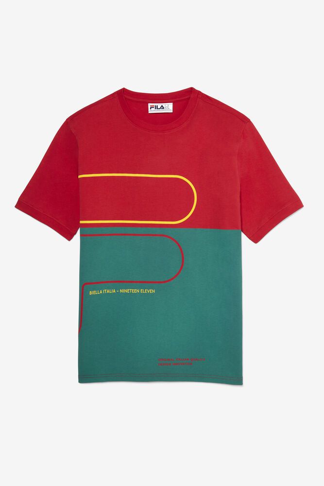 Fila T-Shirt Mens Red - Salza - Philippines 6051287-CP